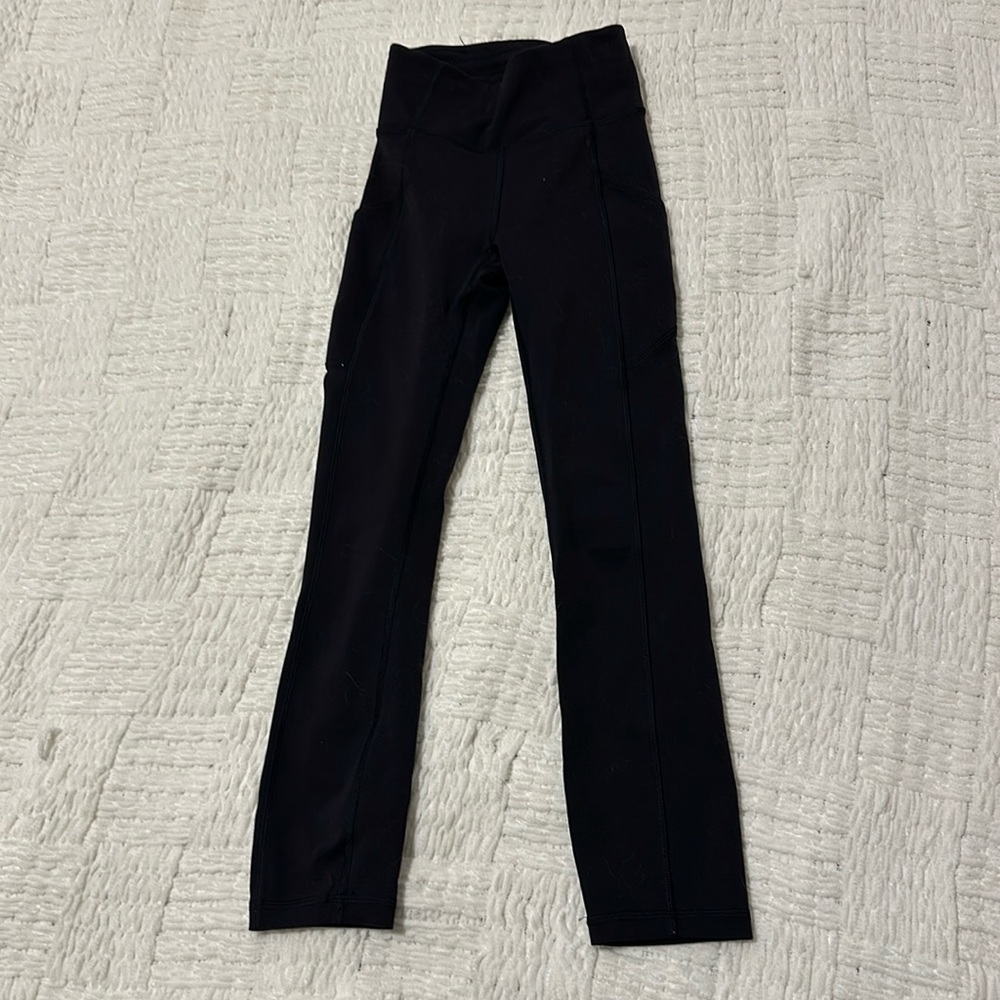 Size 0 lululemon black leggings. Full length